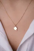 14 Ayar Altın Yonca Kolye 2